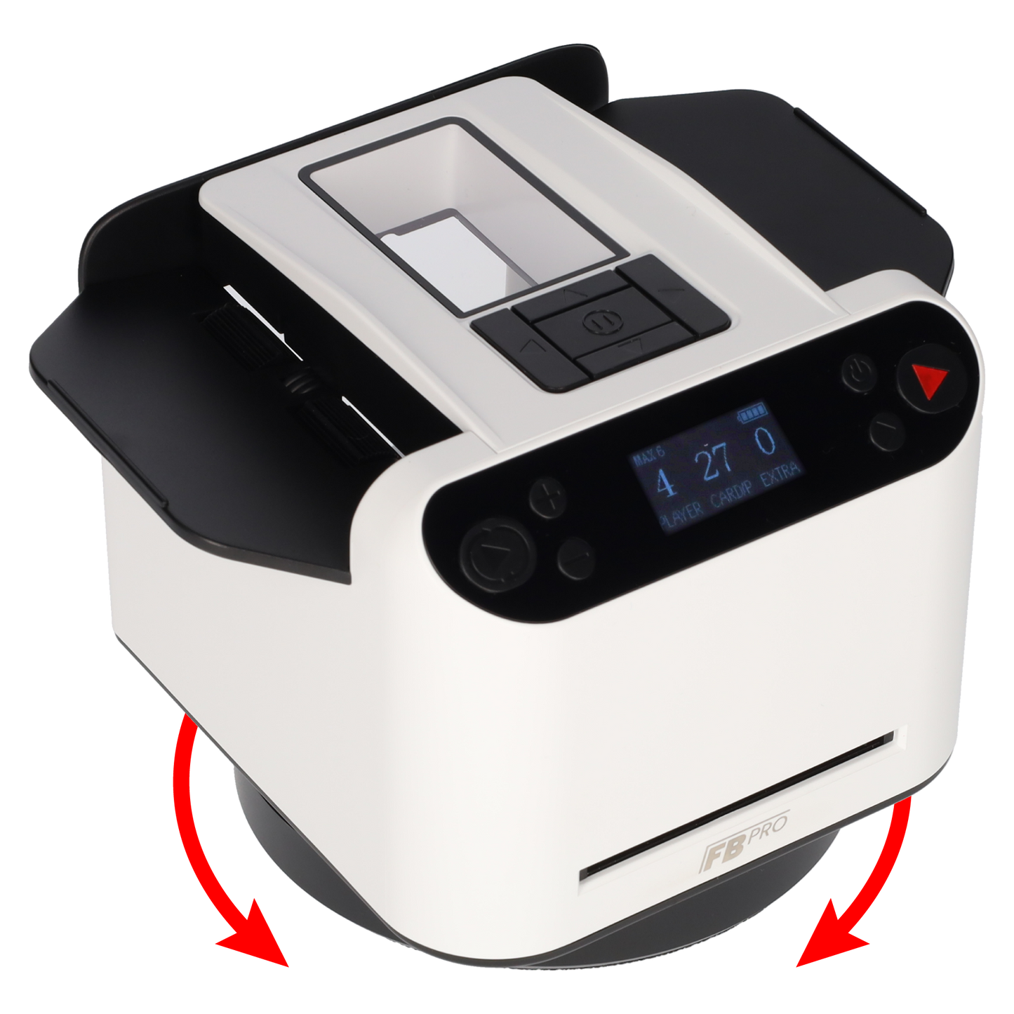 Kaartenschudder en delen - kaartenschudmachine - Kaartdealer voor 1 tot 8 personen - Wit / Zwart