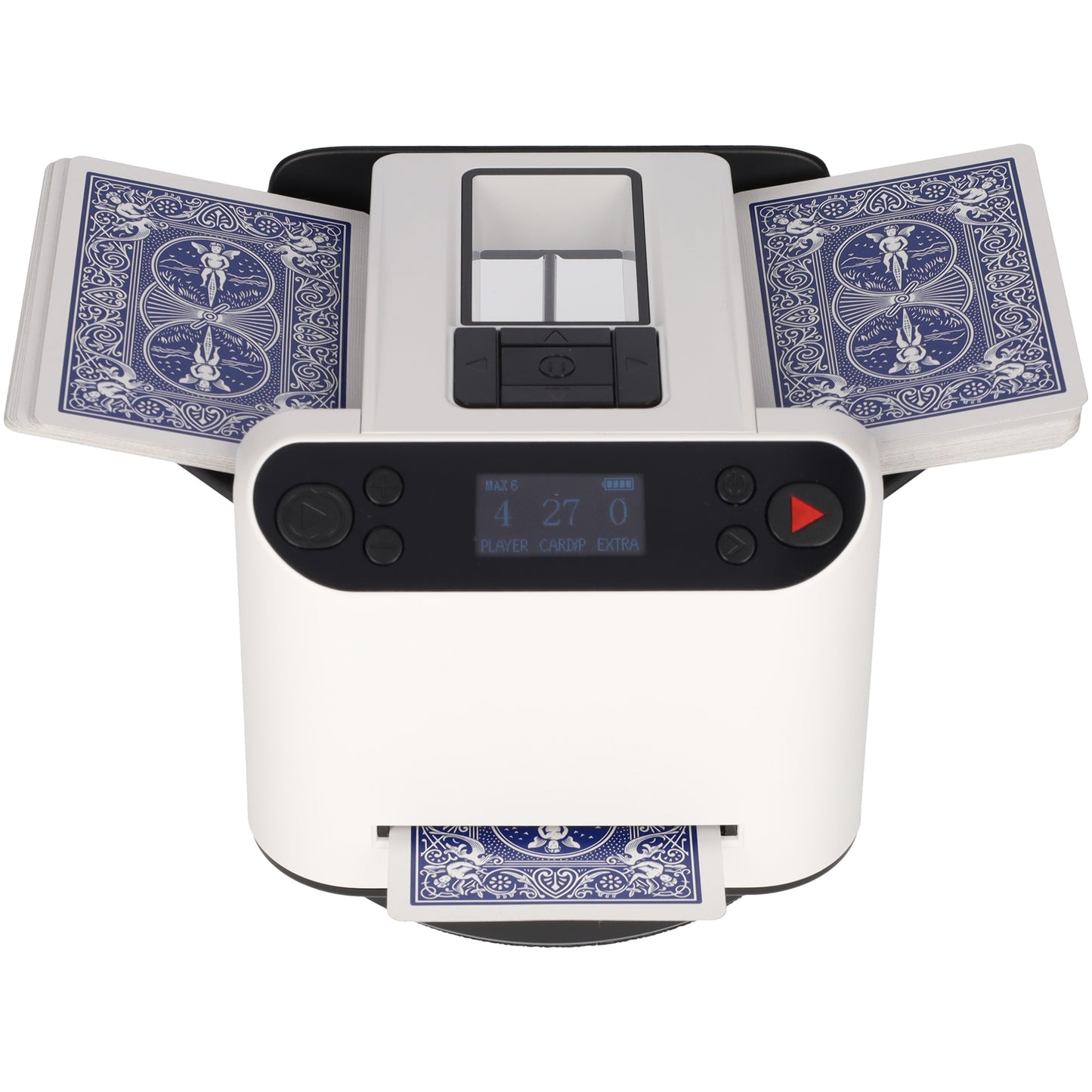 Kaartenschudder en delen - kaartenschudmachine - Kaartdealer voor 1 tot 8 personen - Wit / Zwart