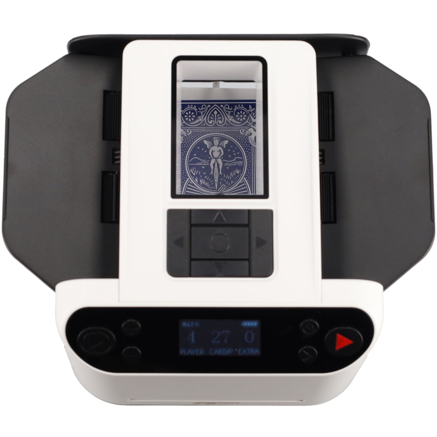 Kaartenschudder en delen - kaartenschudmachine - Kaartdealer voor 1 tot 8 personen - Wit / Zwart