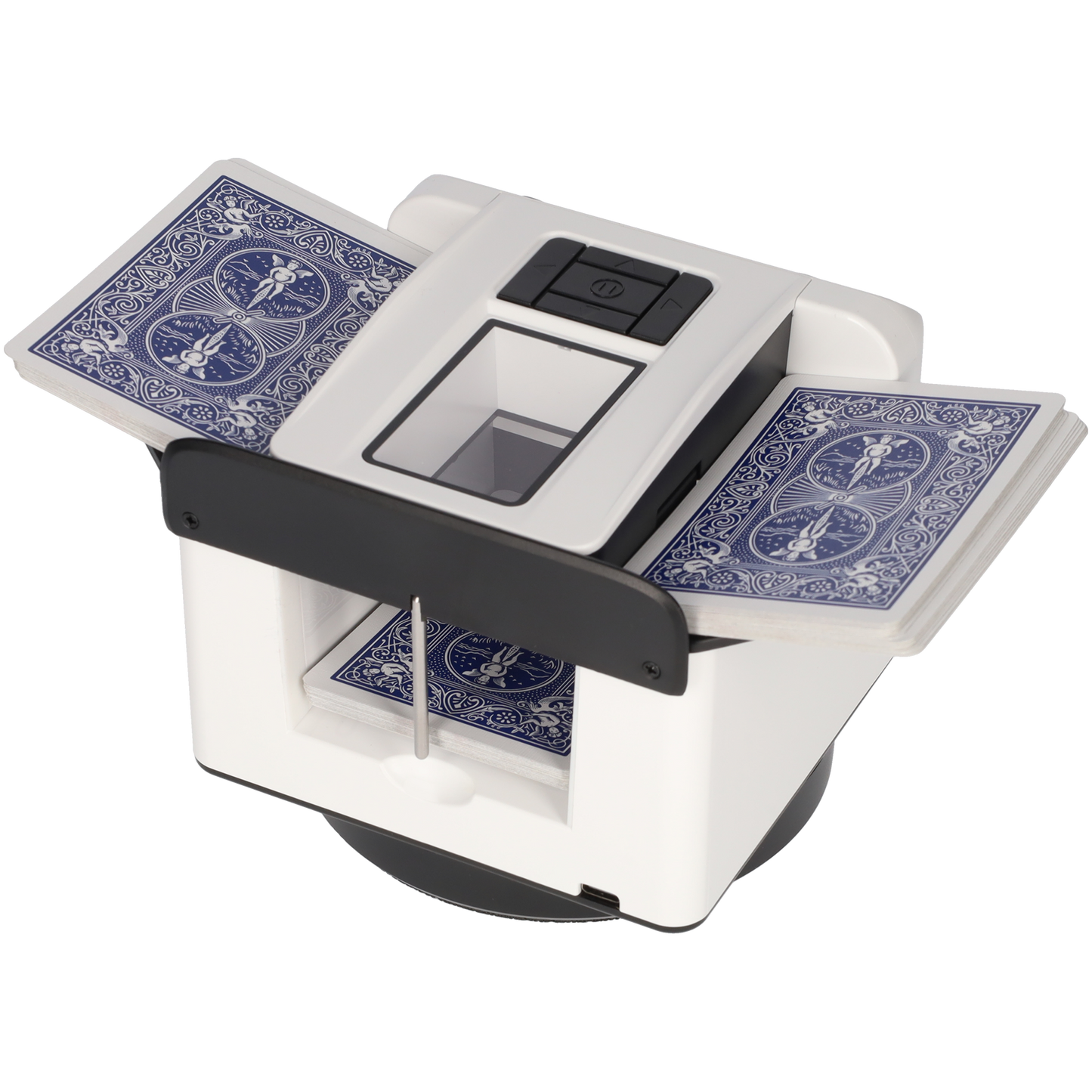 Kaartenschudder en delen - kaartenschudmachine - Kaartdealer voor 1 tot 8 personen - Wit / Zwart