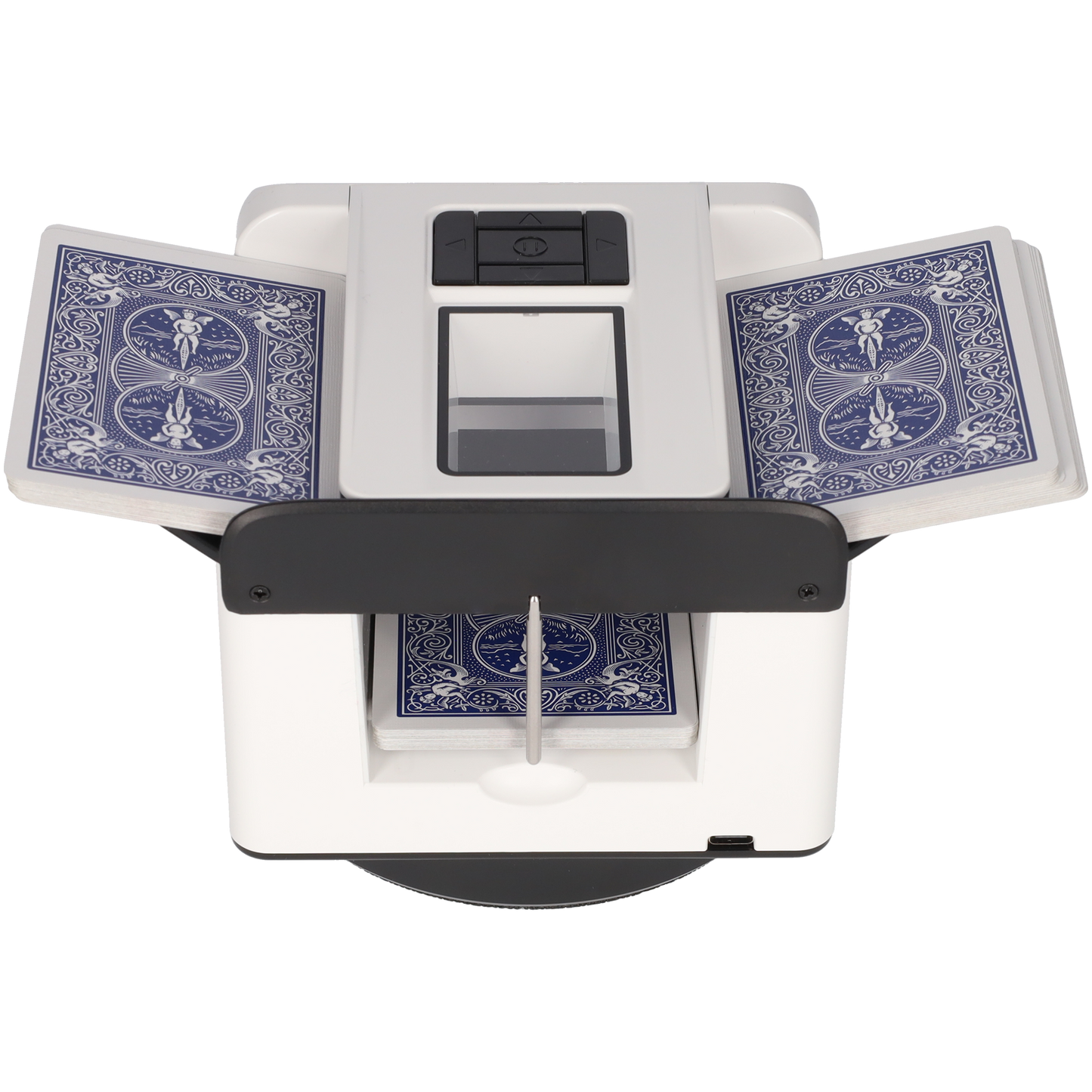 Kaartenschudder en delen - kaartenschudmachine - Kaartdealer voor 1 tot 8 personen - Wit / Zwart